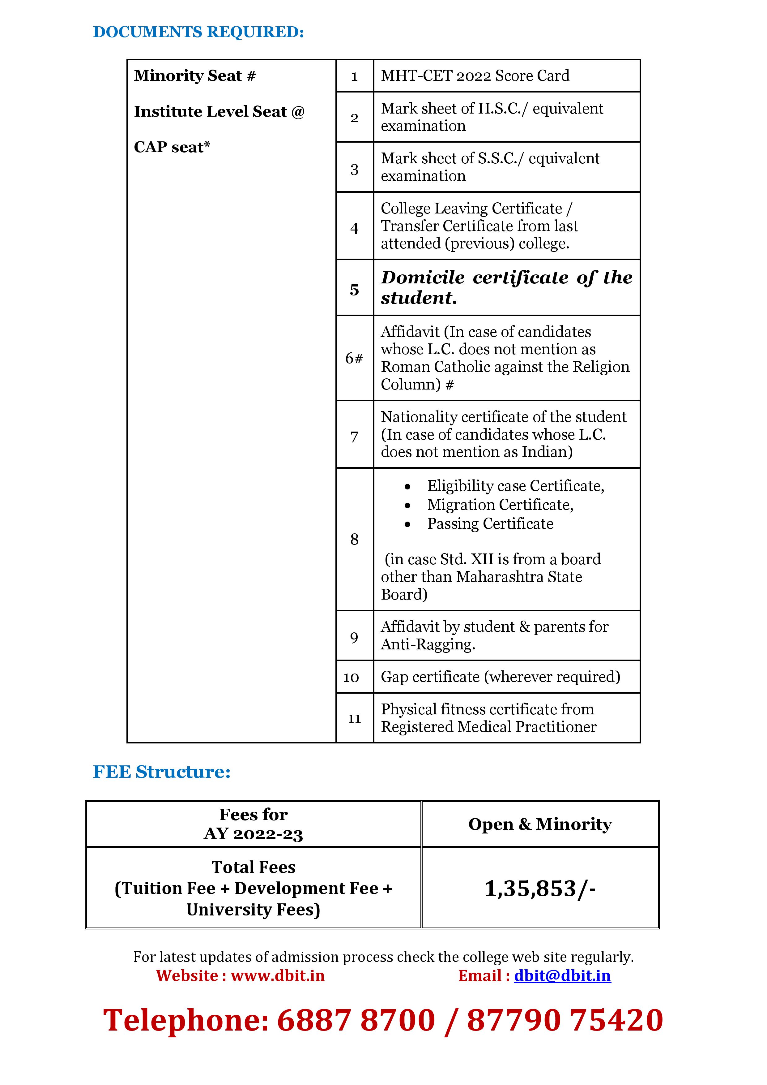 Fees 2022-23 